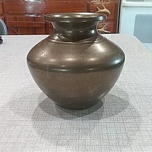 Antique  Brass Decorative Vase - Brown Finish